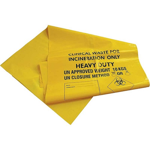 Clinical Waste Sacks Pack of 25 Box of 4